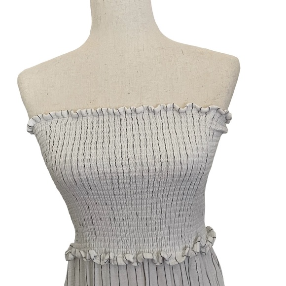 4OUR DREAMERS~ Strapless Smock Top Tiered Ruffle Striped Dress SZ XS - Picture 6 of 6